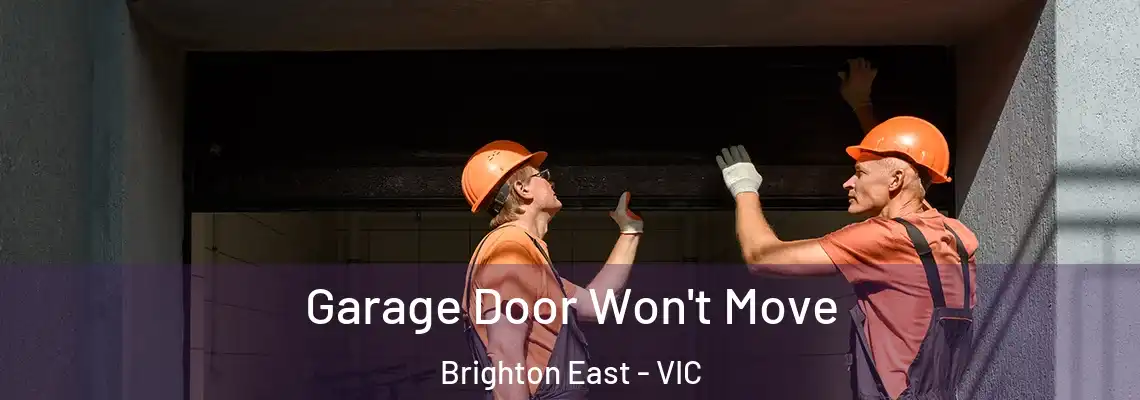  Garage Door Won't Move Brighton East - VIC