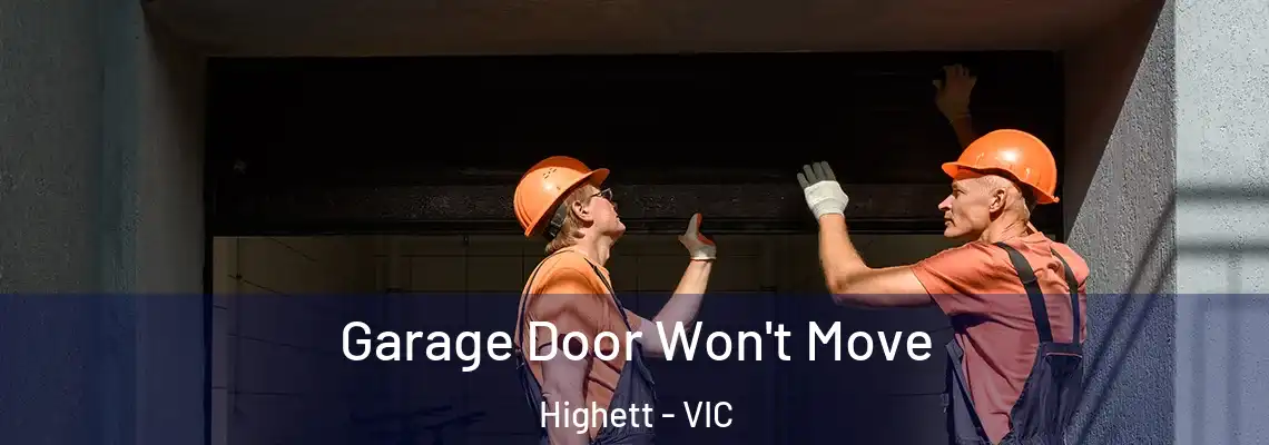  Garage Door Won't Move Highett - VIC