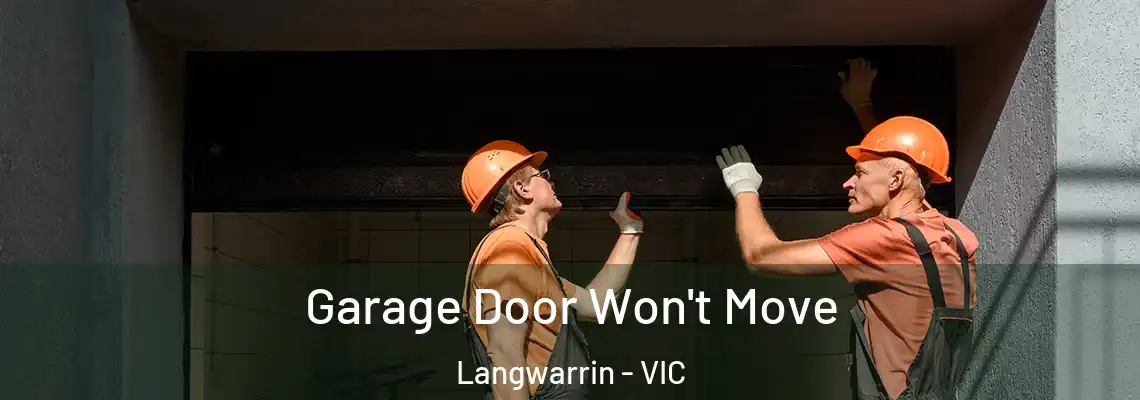  Garage Door Won't Move Langwarrin - VIC