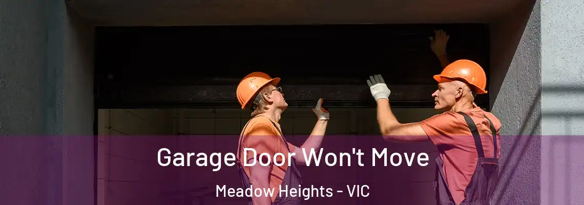  Garage Door Won't Move Meadow Heights - VIC