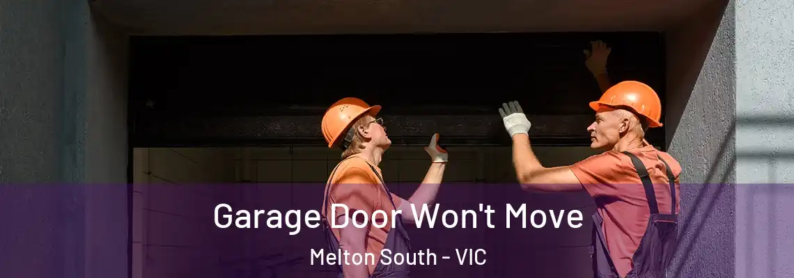 Garage Door Won't Move Melton South - VIC