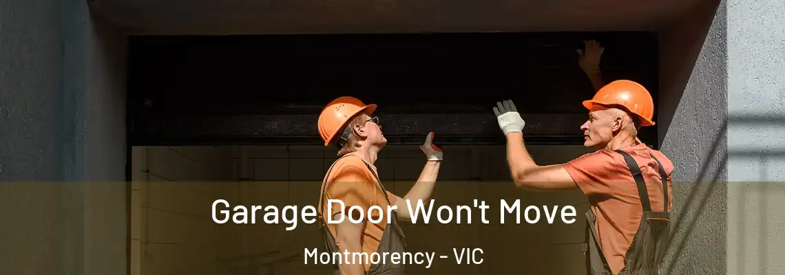 Garage Door Won't Move Montmorency - VIC