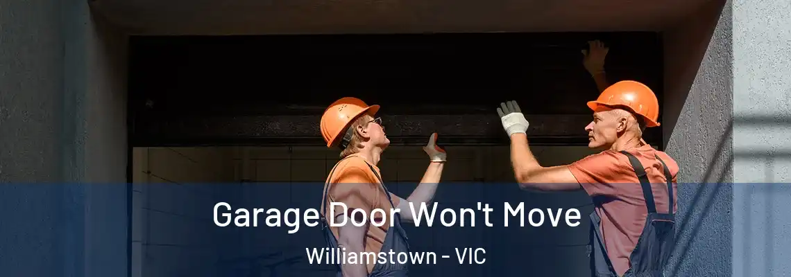 Garage Door Won't Move Williamstown - VIC